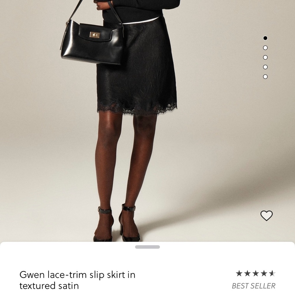 J. Crew Gwen Lace Trim Skirt